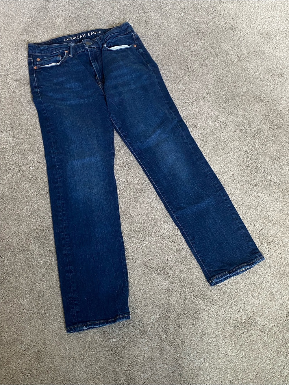 American Eagle Outfitters Men’s Dark Indigo Straight Jeans